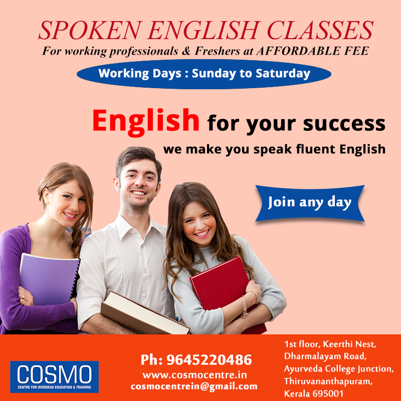 Best Spoken English Classes in Trivandrum & Kerala - Cosmo Centre